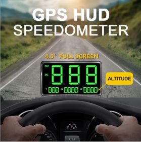 Car Head Up GPS Speedometer (Color: Black)