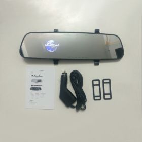 1080P HD Rearview Mirror Driving Recorder (Option: White-2.4inch)